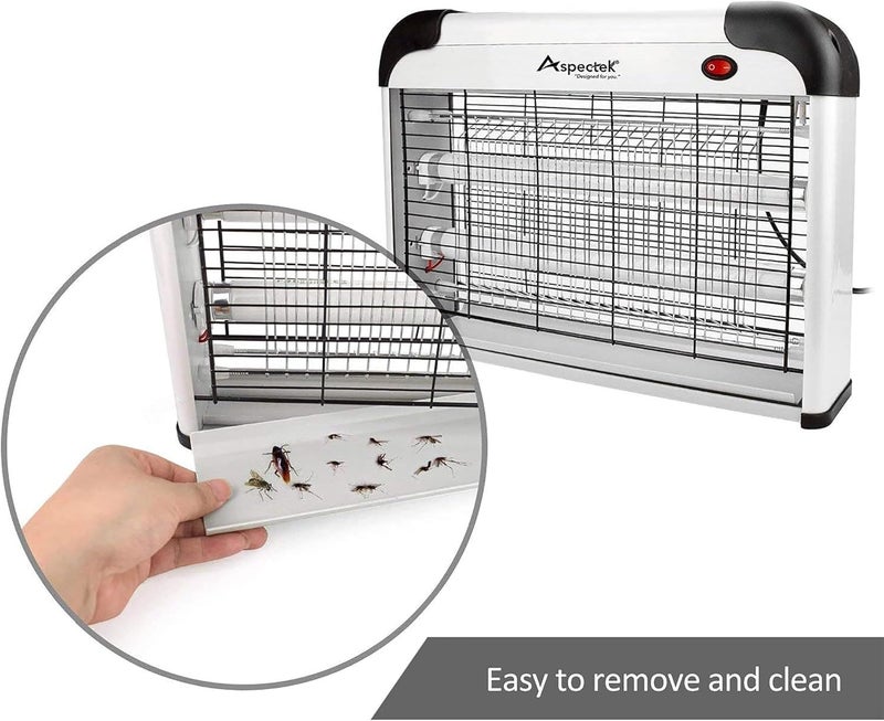 Aspectek 20W Electric Indoor Bug Zapper, Mosquito, Moth, Wasp, Insect Killer, Fly Zapper, Bug Lamp Light for Home, Restaurant, Office Use with Protection Mesh Film. Efficient & Effective - Image 5